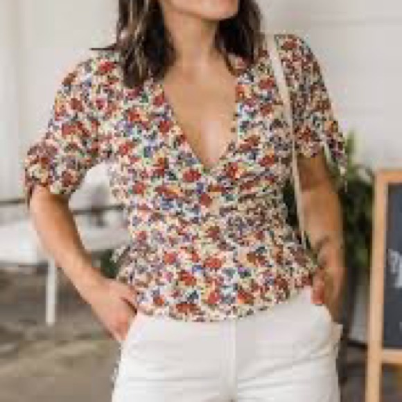 Faithfull the Brand Lucy Crop Wrap Top - Picture 4 of 4